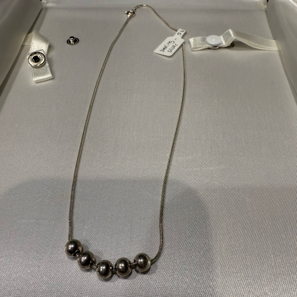 Elegant Silver Bead Necklace
